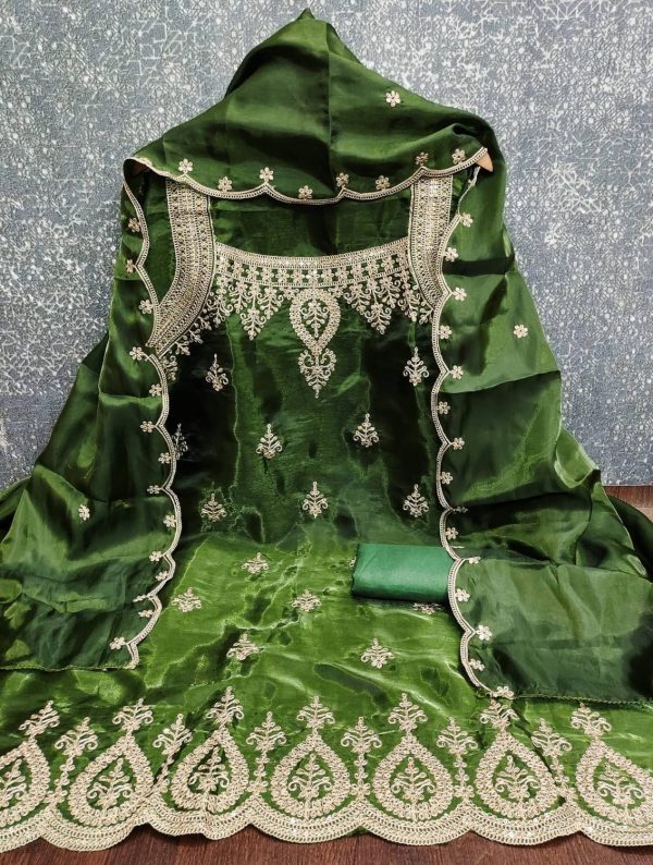 Vastarafabs Dupion Silk Embroidered Suit Fabric