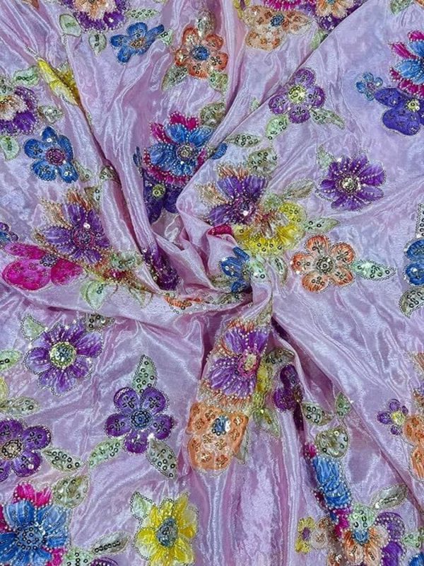 Vastrazone Polyester Embroidered Suit Fabric