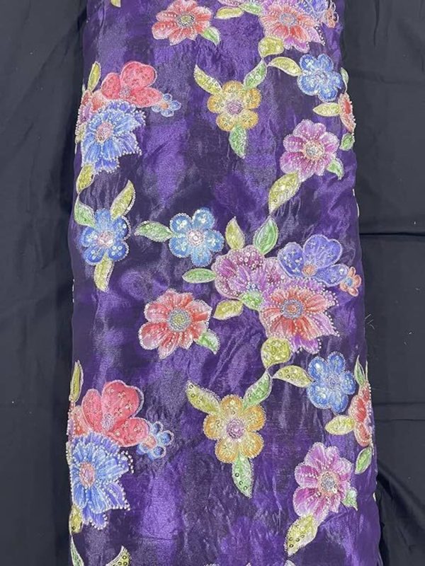 Vastrazone Polyester Embroidered Suit Fabric