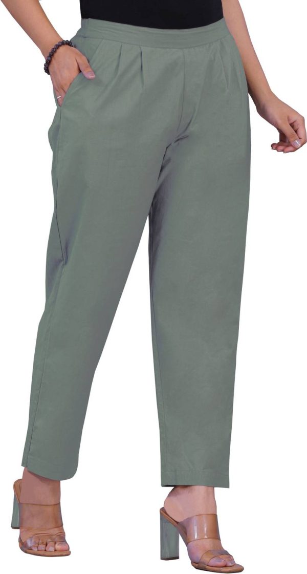 VENITYWAVE Regular Fit Women Grey Trousers