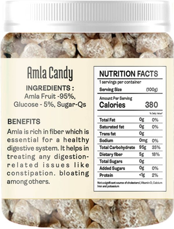 Vilaas Amla Candy | High in Vitamin C | Organic Dry Indian Gooseberry, No Added Sugar Amla Candy