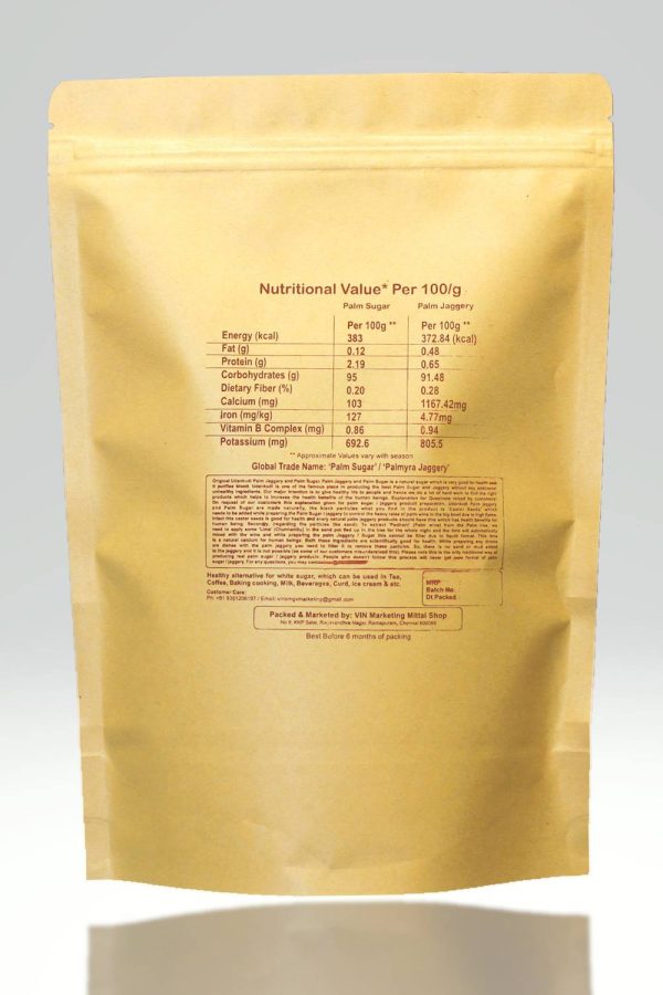 VIN Marketing Mittai Shop Udankudi Natural Palm Sugar 750gm | Panakarkandu | Palm Jaggery Products Granules Jaggery