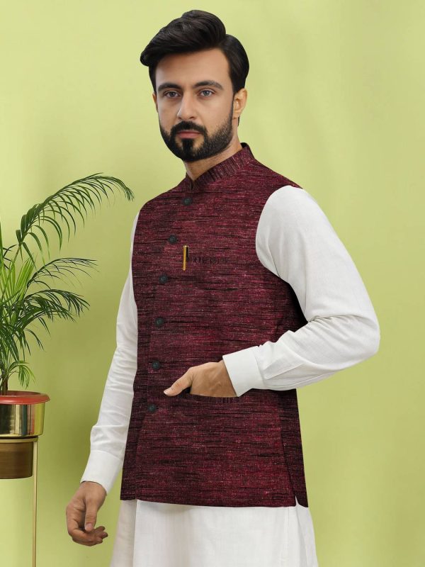 W S TEXTILE Printed Men Waistcoat