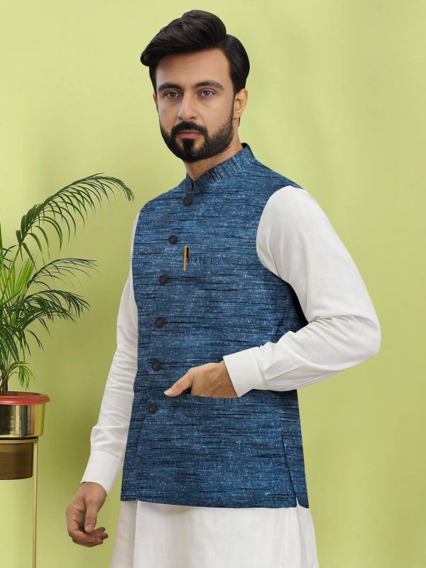 W S TEXTILE Printed Men Waistcoat