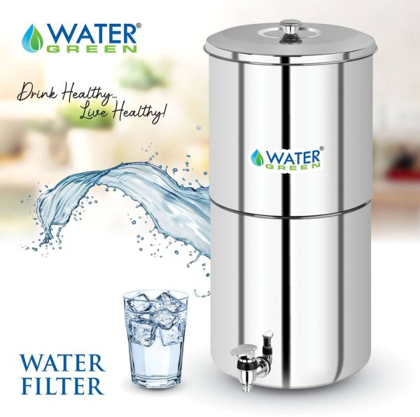 WATER GREEN Stainless Steel 25 L Gravity Based Water Purifier