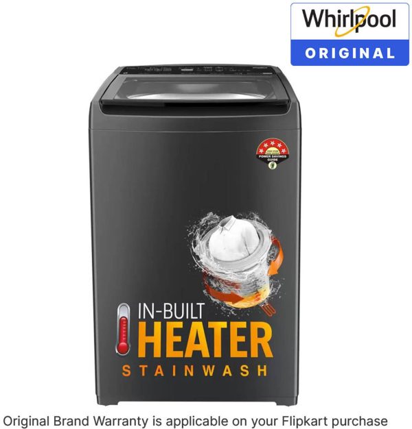 Whirlpool 6.5 kg Fully Automatic Top Load Washing Machine with In-built Heater Grey