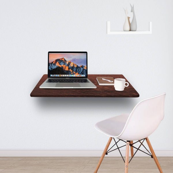 wow craft Folding Round Cornered Wall Mounted Engineered Wood Study Table