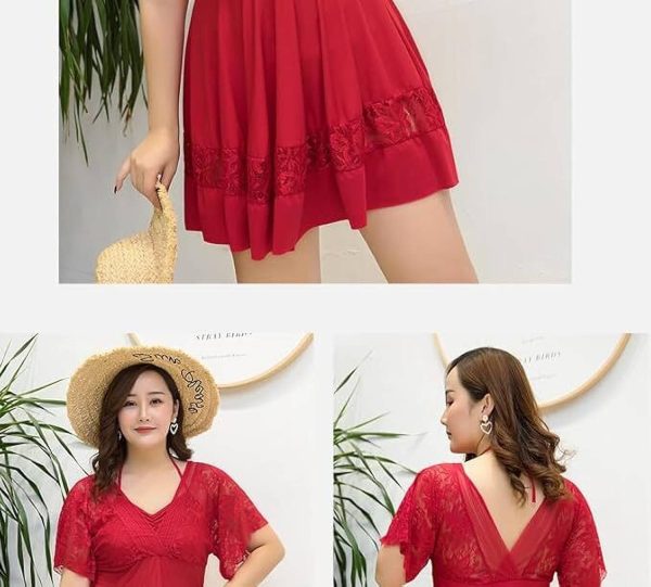 XTECTORVIEW XTECTORVIEW Plus Size Swimwear for Women: Flattering and Stylish Beachwear Embroidered, Floral Print Women Swimsuit