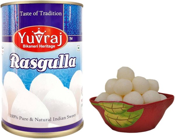 Yuvraj Food Product Bikaneri Rasgulla sweets pack of 2 ( 500 gm x 2 ) Tin