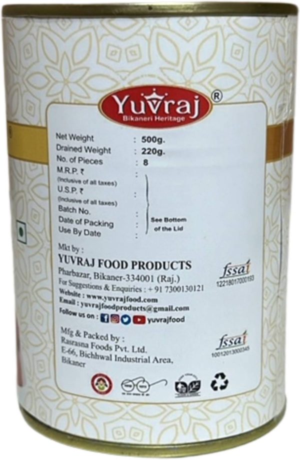 Yuvraj Food Product Gulab jamun bikaneri mithai combo 500 gm Tin pack Can