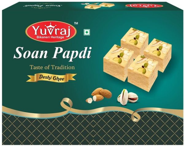 Yuvraj Food Product holi colours & Desi Ghee Soan papadi 400 Gm Gulal pack Festival combo Combo