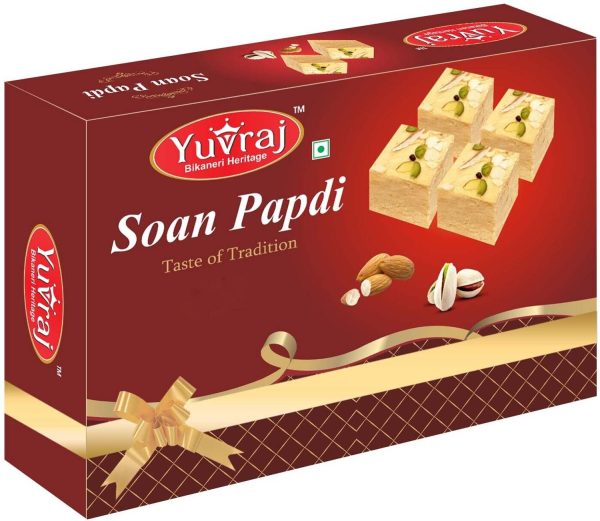 Yuvraj Food Product Soan Papdi Pack of 2 (400gm X 2) Box