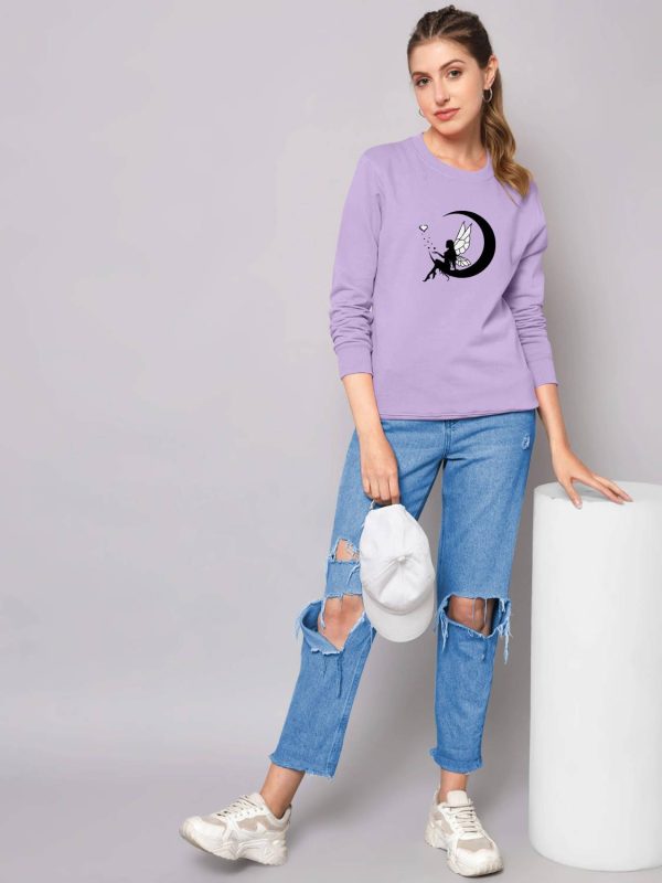 ZentWorld Printed Women Round Neck Purple T-Shirt