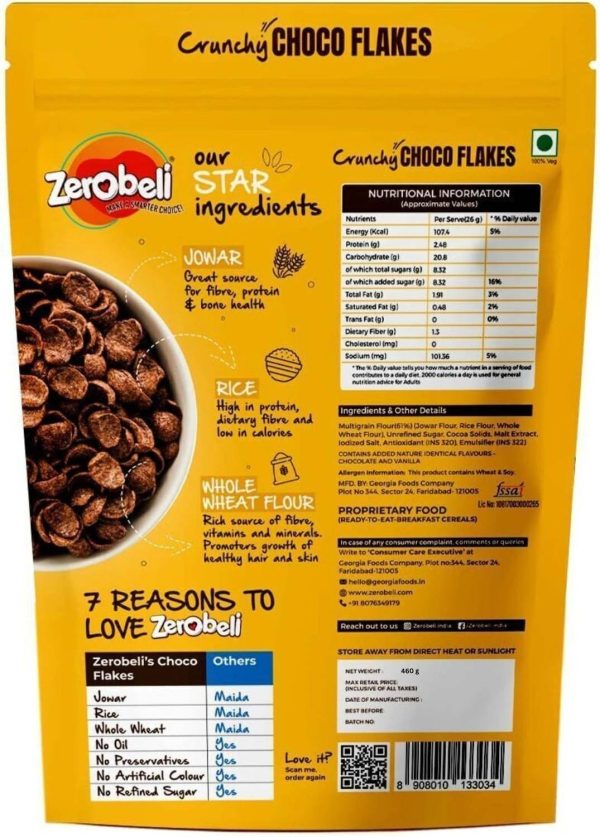 Zerobeli No Maida Crunchy ChocoFlakes & Fat-Free Corn Flakes | Combo